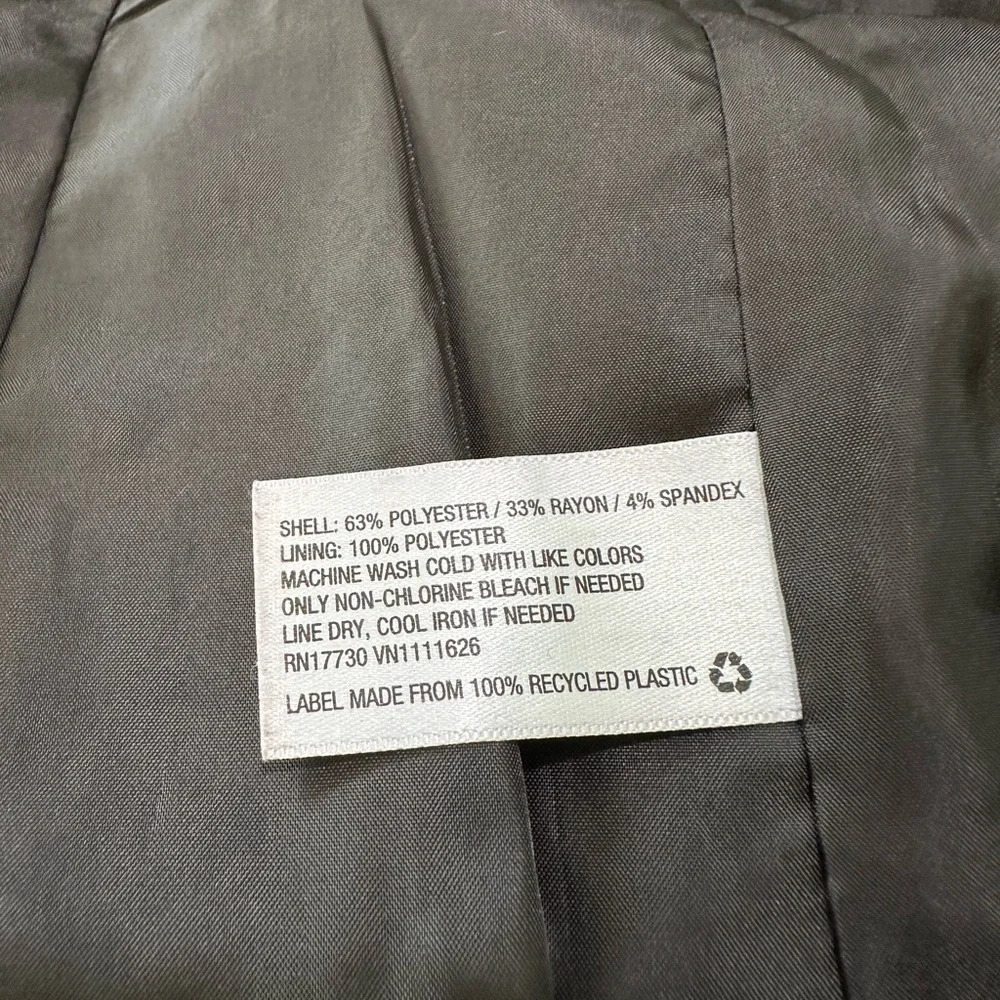 Euc $48 Merona Target Suit Coat Jacket Blazer Career Black Pockets Black 2 XS - Picture 5 of 10